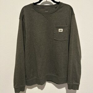 Lee Green Classic Fit Crew-Neck Sweater